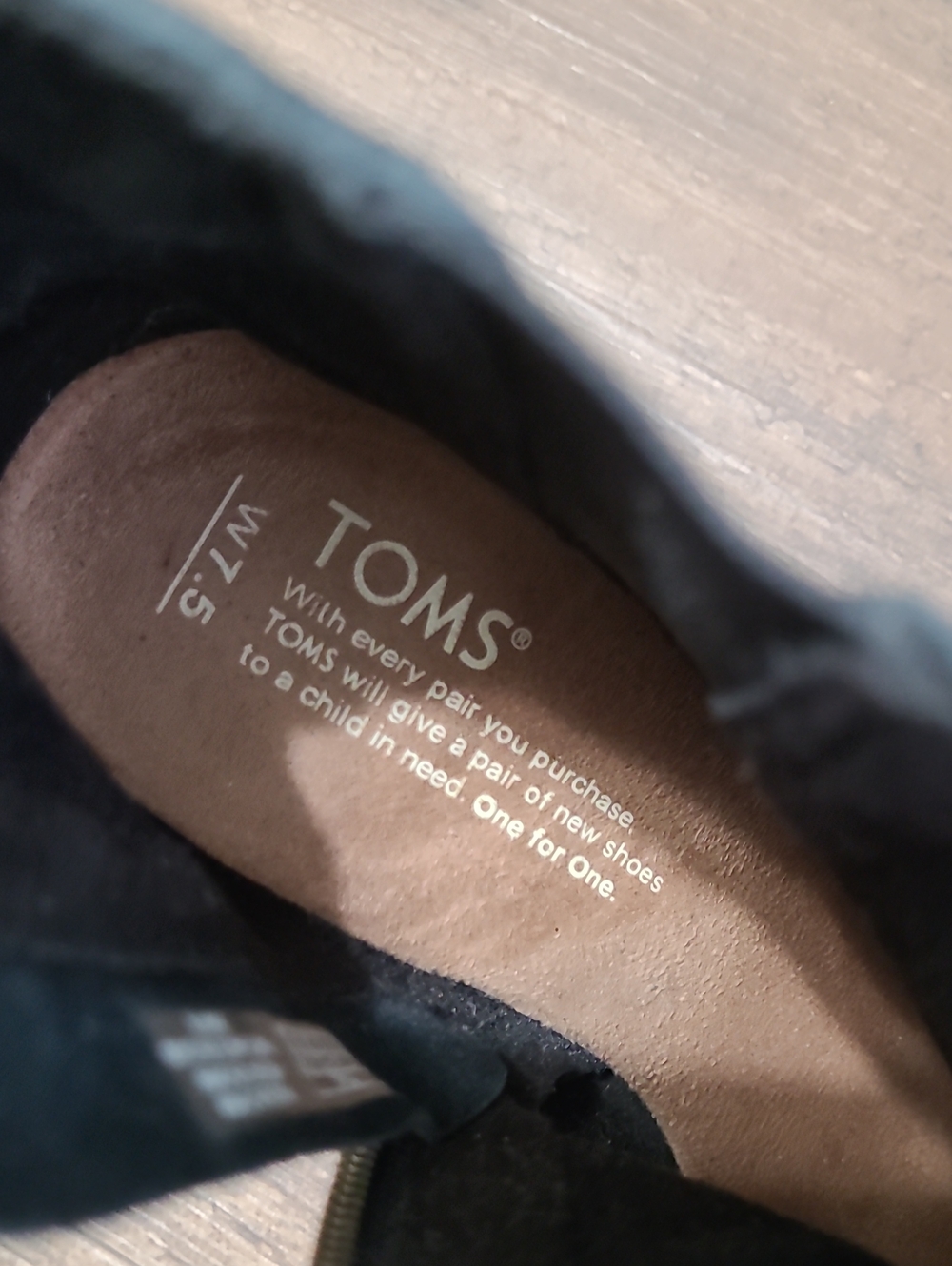 Toms Majorca Black Peep Toe Perforated Suede Bootie - Picture 9 of 9